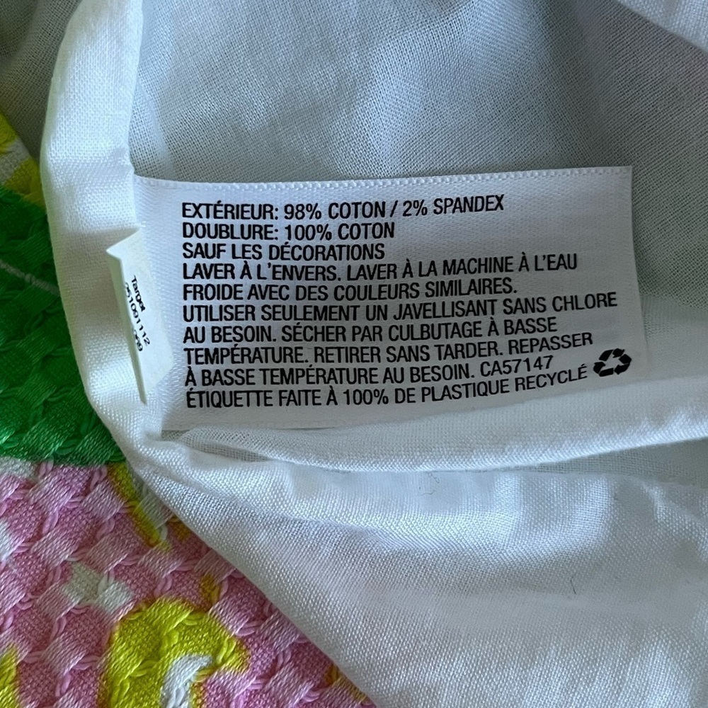 Lilly Pulitzer Pink Green Yellow Fan Dance Shift Dress Size 2 - Picture 7 of 8